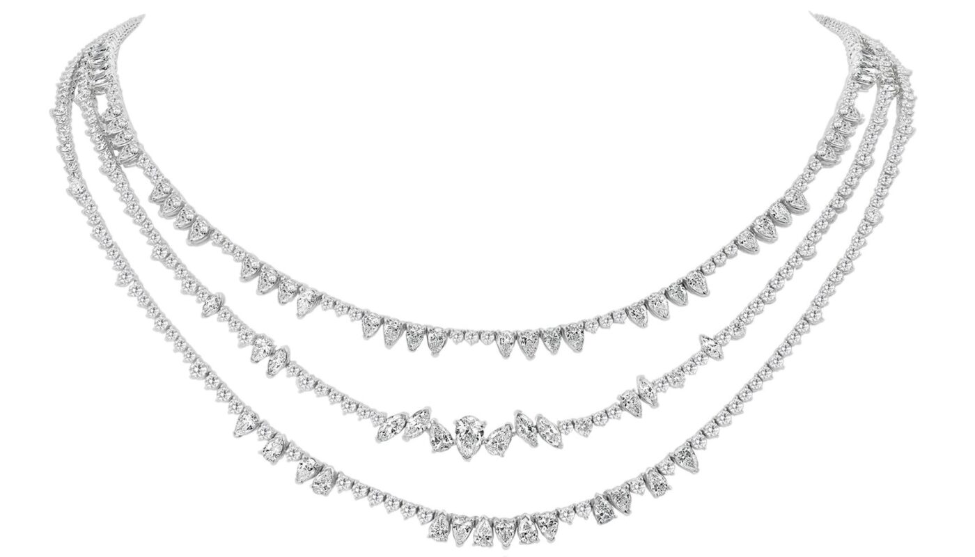 Marquise Cut Diamond Necklace