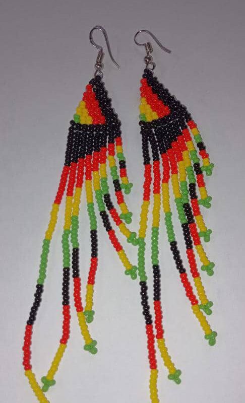 black feather earring